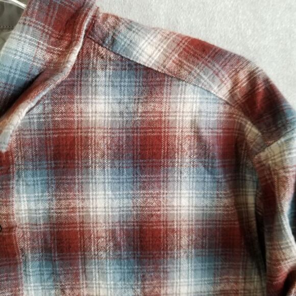 Maison Margiela Pendleton Large Shirt Plaid Check Gray Rust Made Italy Button Up - Picture 12 of 16